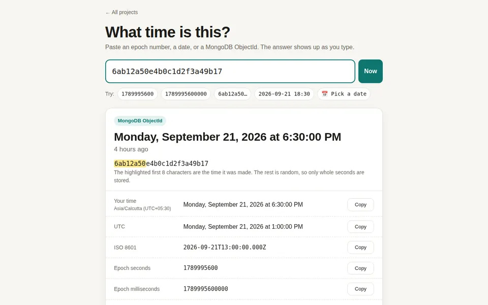 Screenshot of What time is this?